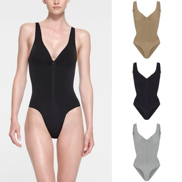 Seamless Sculpt Bodysuit with Front Zipper - Image 15