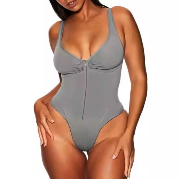 Seamless Sculpt Bodysuit with Front Zipper - Image 12