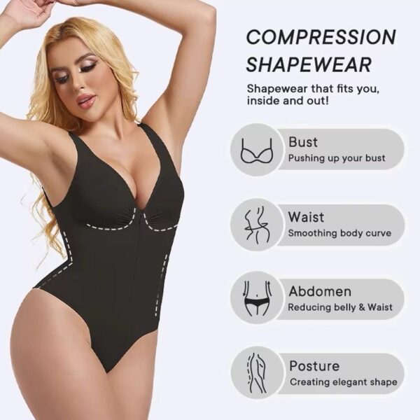 Seamless Sculpt Bodysuit with Front Zipper - Image 7