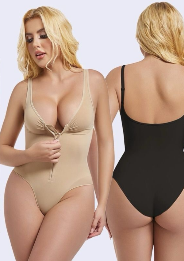 Seamless Sculpt Bodysuit with Front Zipper